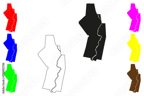 Kuala Kangsar city (Malaysia) map vector illustration, scribble sketch Kuala Kangsar map
