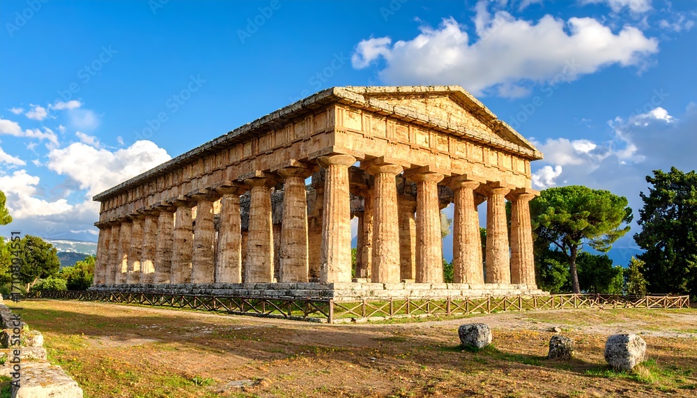 Fototapeta premium Ancient temple under a clear sky