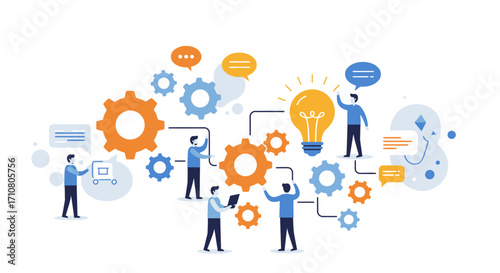 Elevated Strategy & Innovation: Premium Dynamic Vector Art for Corporate Success