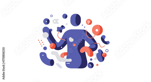 Sophisticated Flat Design Vector Art for Premium Corporate & Tech Branding