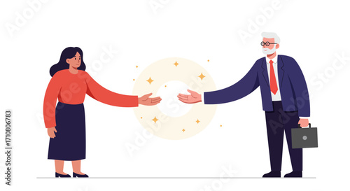 Cultivating Trust: Premium Vector for Empowering Business Leadership and Authentic Corporate Connection