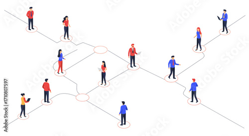 Strategic Vision: Diverse Abstract Figures Guiding Future Business Pathways to Premium Success