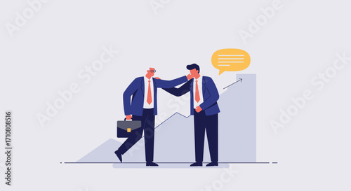 Elevated Brand Communication: Vector Illustration Capturing a Strategic PR Milestone