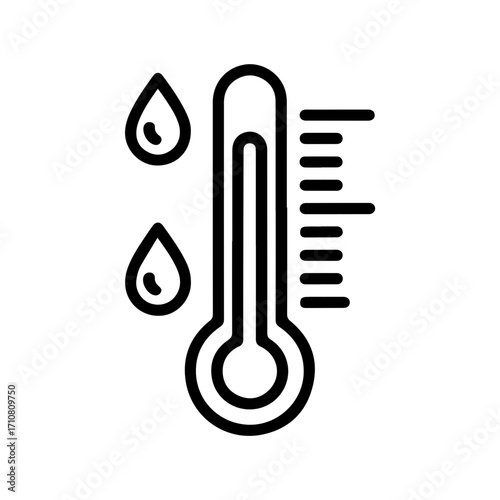 Monitor Health with a Thermometer Icon: Track Fever, Illness & Well-being with Medical Equipment, Healthcare Solutions, & Preventative Measures in a Modern Design