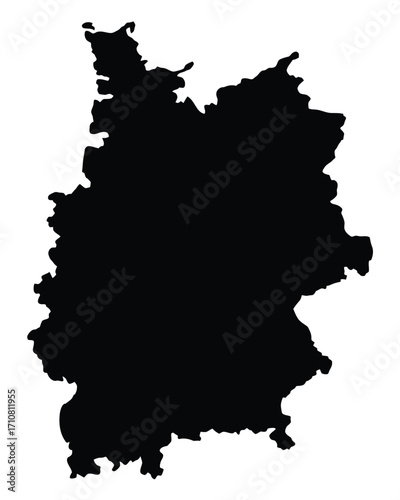 Black silhouette of the german federal state of bavaria