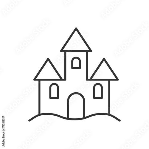 Castle icon. Architecture symbol modern, simple, vector, icon for website design, mobile app, ui. Vector Illustration