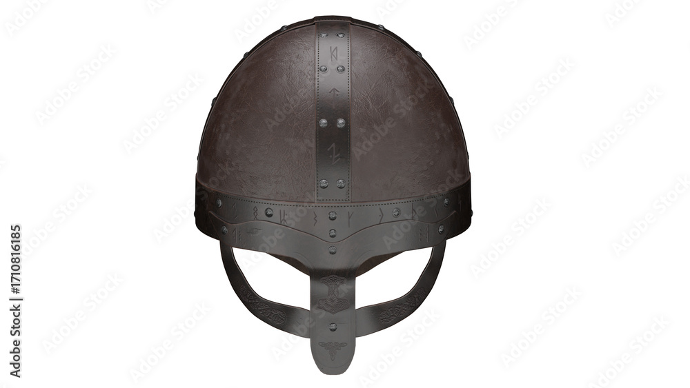 Fototapeta premium 3d rendering medieval soldier helmet