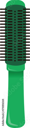 Hand Drawn Illustration of Wide Tooth Comb with Handle