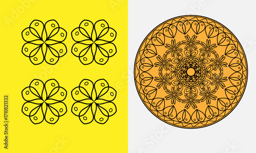 EASY MANDALA  RANGULI  DESIGN VECTOR ART