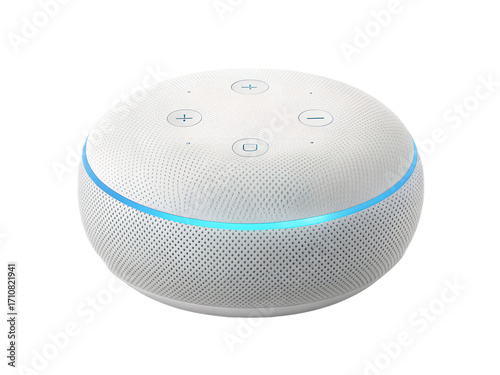 Smart speaker isolated on transparent background is small
