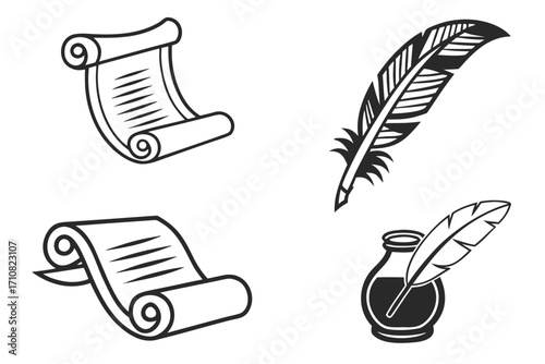 feather and ink