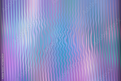 Vertical iridescent wavy lines with a soft pastel gradient of purple, blue, and teal