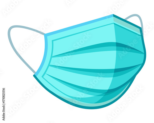 surgical face mask icon vector,light blue surgical face mask vector