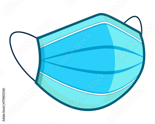 surgical face mask icon vector,light blue surgical face mask vector