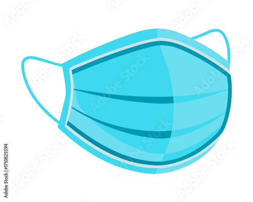 surgical face mask icon vector,light blue surgical face mask vector