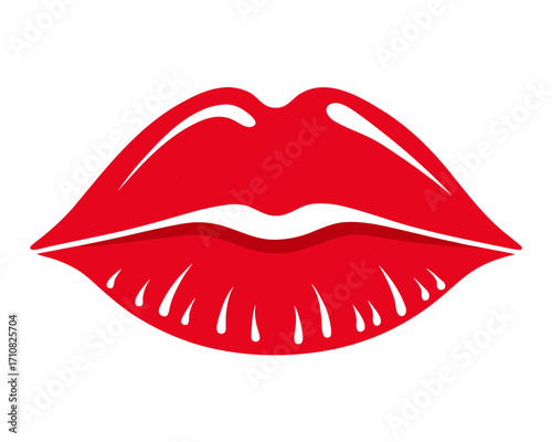 Red lipstick mark kiss,Lipstick Kiss Mark vector on white background