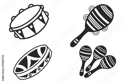 set of musical instruments