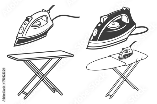 set of ironing clothes