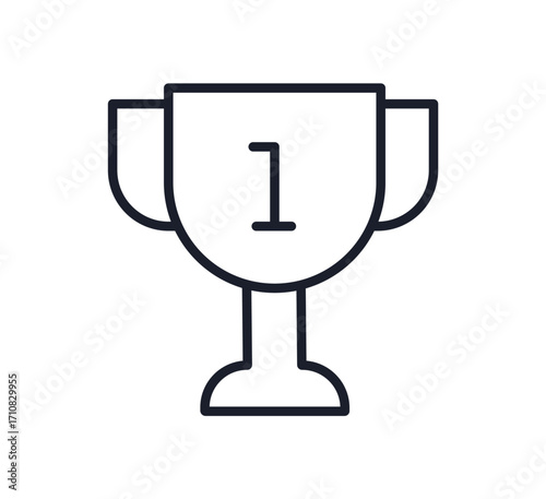 Trophy icon. Trophy cup, winner cup, victory cup icon. Reward symbol sign for web and mobile.

