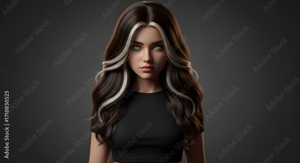 Naklejka premium Young Beautiful girl