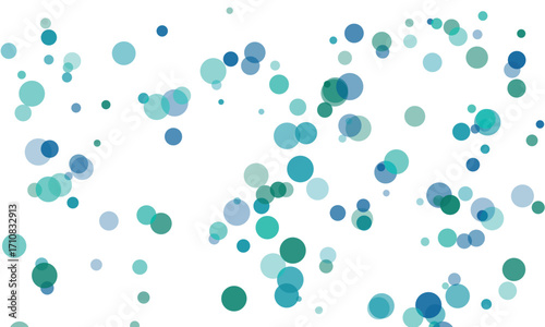 Abstract geometric circles in calming turquoise and blue tones design