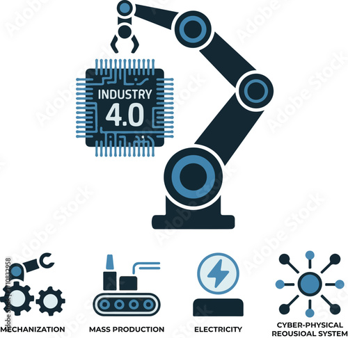 Industry 4.0 Vector Illustration