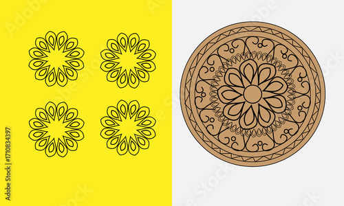 RANGULI MANDALA  DESIGN VECTOR ART