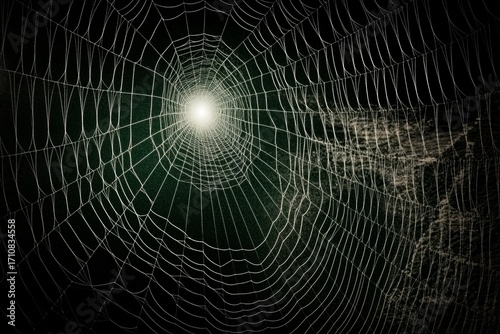 Wallpaper Mural Abstract illustration of spiderweb with bright light in the center. Torontodigital.ca