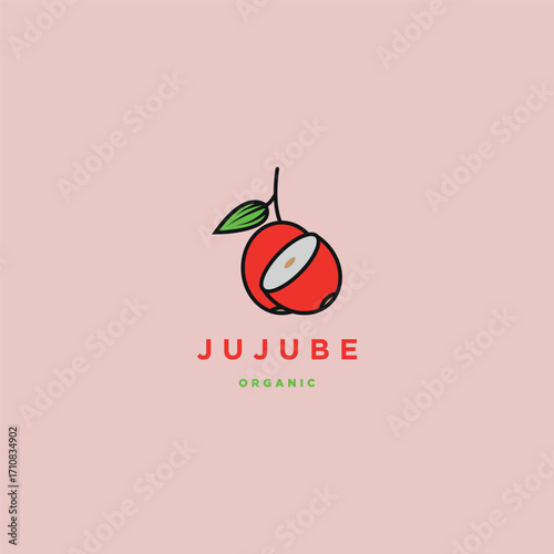 Fresh Jujube Logo Design Template