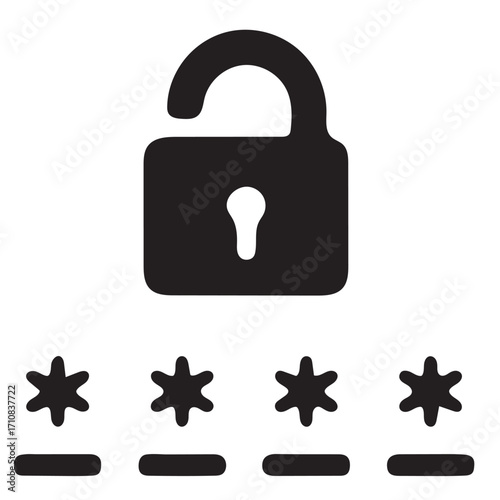 Vector illustration of high secure lock