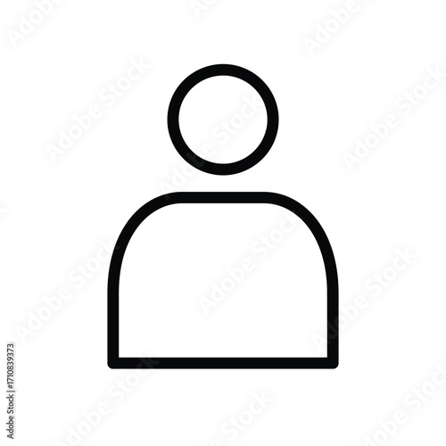 Simple black outline of a person s head and shoulders a bold silhouette
