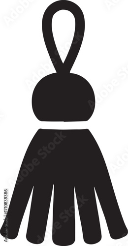 Tassel silhouette vector, simple and elegant design for decoration, fashion, and accessories.