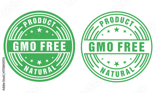 GMO free icon. non GMO logo sign for healthy food package design vector template