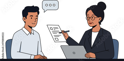 Job Interview Process with Candidate and Interviewer