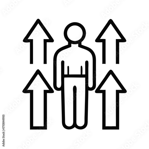 Growth mindset success arrows up personal development motivation improvement leadership business strategy
