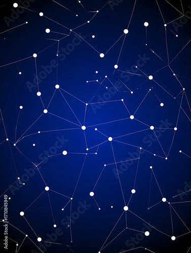 Global Network Connections Abstract Blue Tech Background