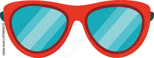 sunglasses isolated on transparent background ,red sunglasses isolated on transparent background