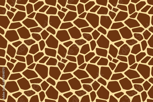 Seamless giraffe skin pattern with natural irregular spots. Suitable for wallpapers, clothing, packaging, posters, and creative wildlife themes.