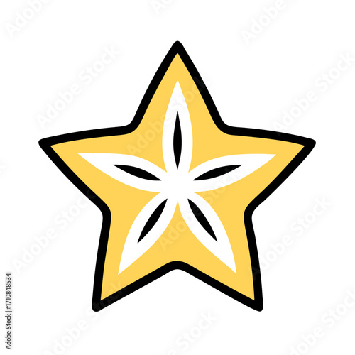 Download star fruit vector illustration for free exotic fruit carambola tropical sweet healthy food design