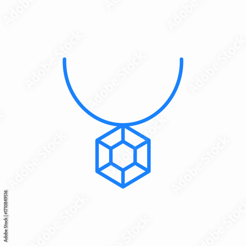 diamond necklace jewelry icon sign vector