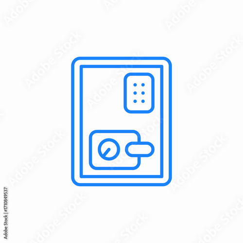 digital safe security icon sign vector