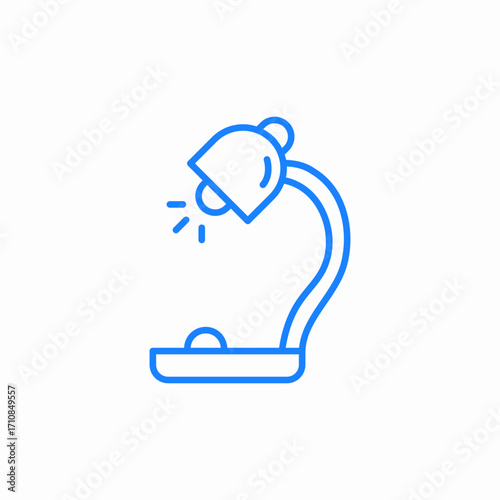 desk lamp study icon sign vector