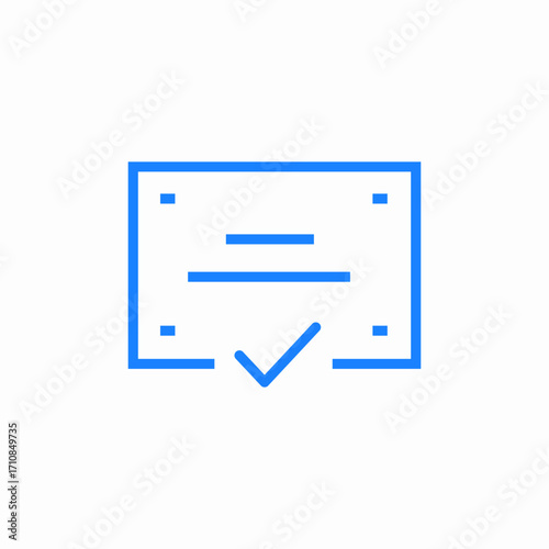 document check mark icon sign vector