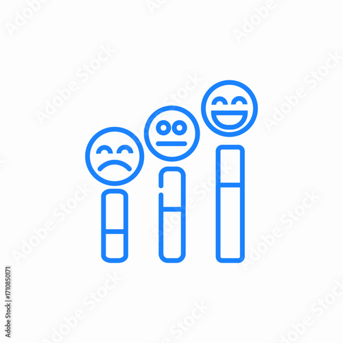 emotional spectrum feedback icon sign vector