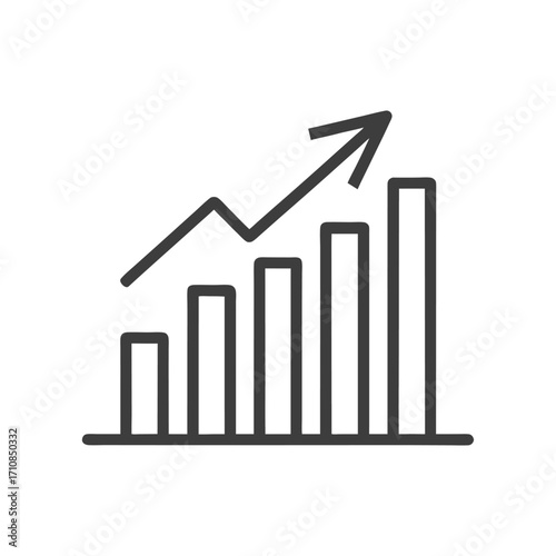 Free Download Vector icon of a growth up arrow sign business success on an abstract direction icon background for a web banner that represents a market trend - GFXLoad