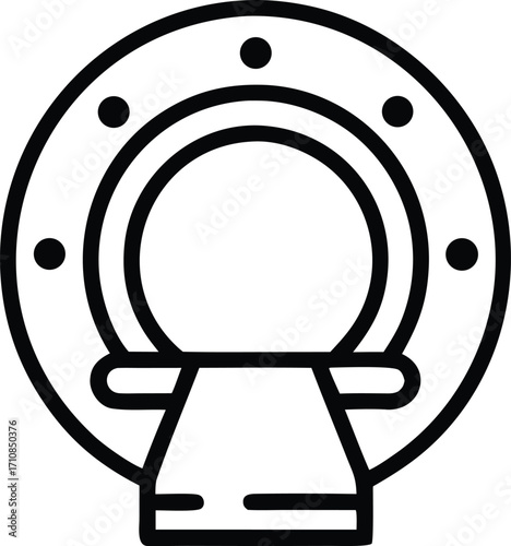 MRI Machine outline vector Icon