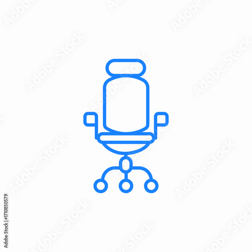 executive office chair icon sign vector