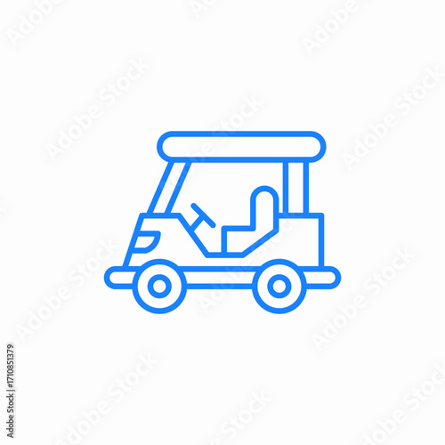 golf cart leisure icon sign vector