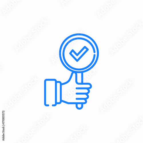 hand check feedback icon sign vector