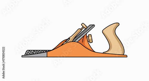 Smooth Operator: Vintage Woodworking Hand Plane Illustration